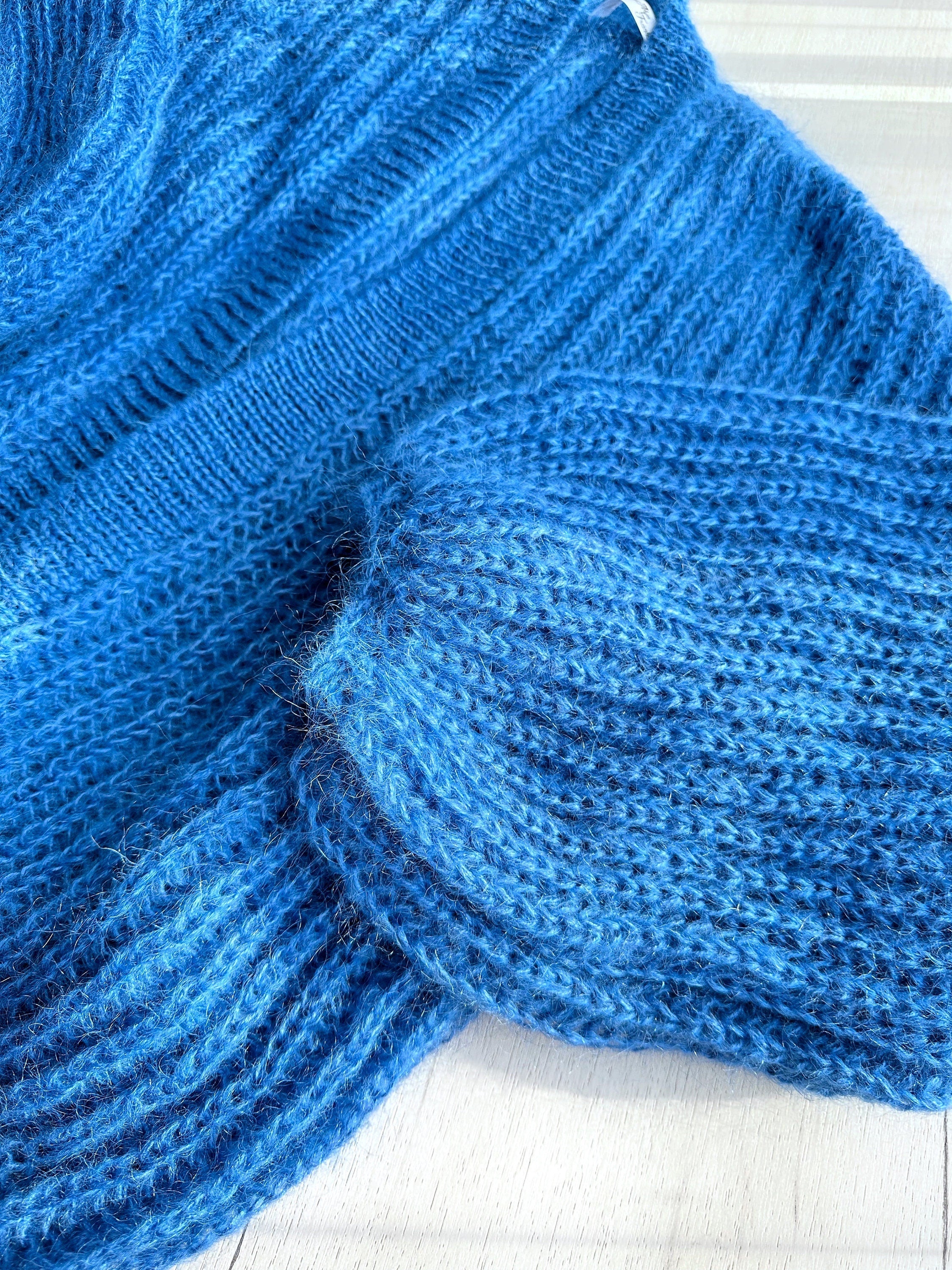 Mohair cardigan women Wedding cardigan Mohair sweater Blue Cornflower knitted coat Jacket Women Bridal shrug bolero wool Fluffy short ca