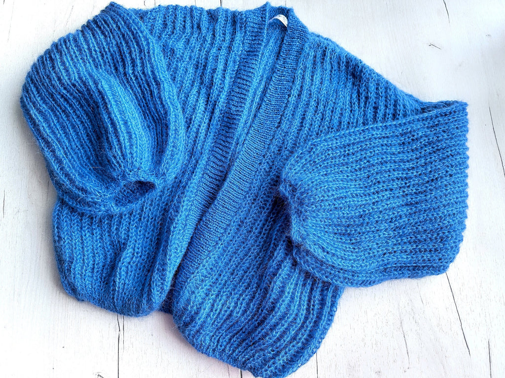 Mohair cardigan women Wedding cardigan Mohair sweater Blue Cornflower knitted coat Jacket Women Bridal shrug bolero wool Fluffy short ca