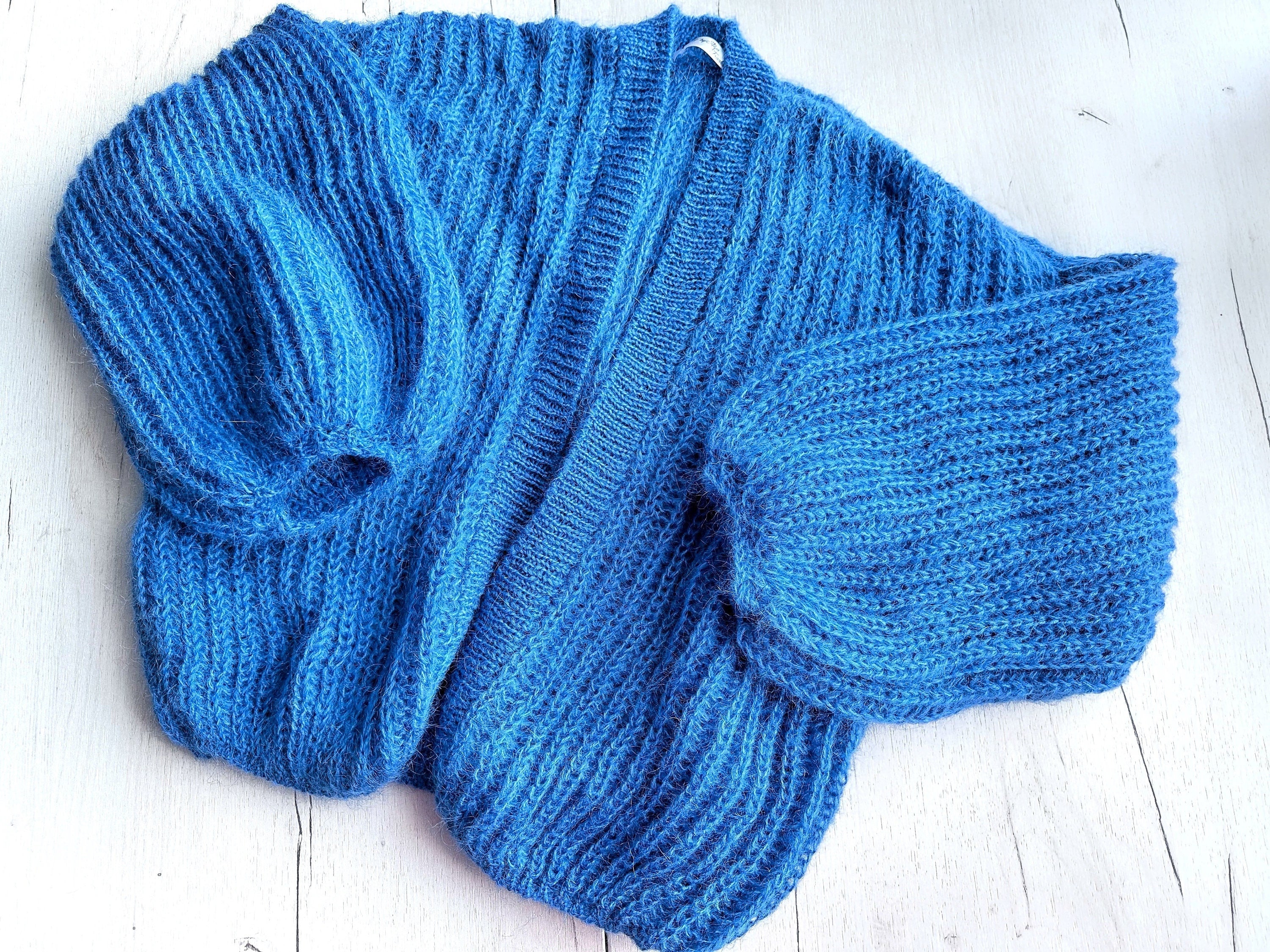Mohair cardigan women Wedding cardigan Mohair sweater Blue Cornflower knitted coat Jacket Women Bridal shrug bolero wool Fluffy short ca