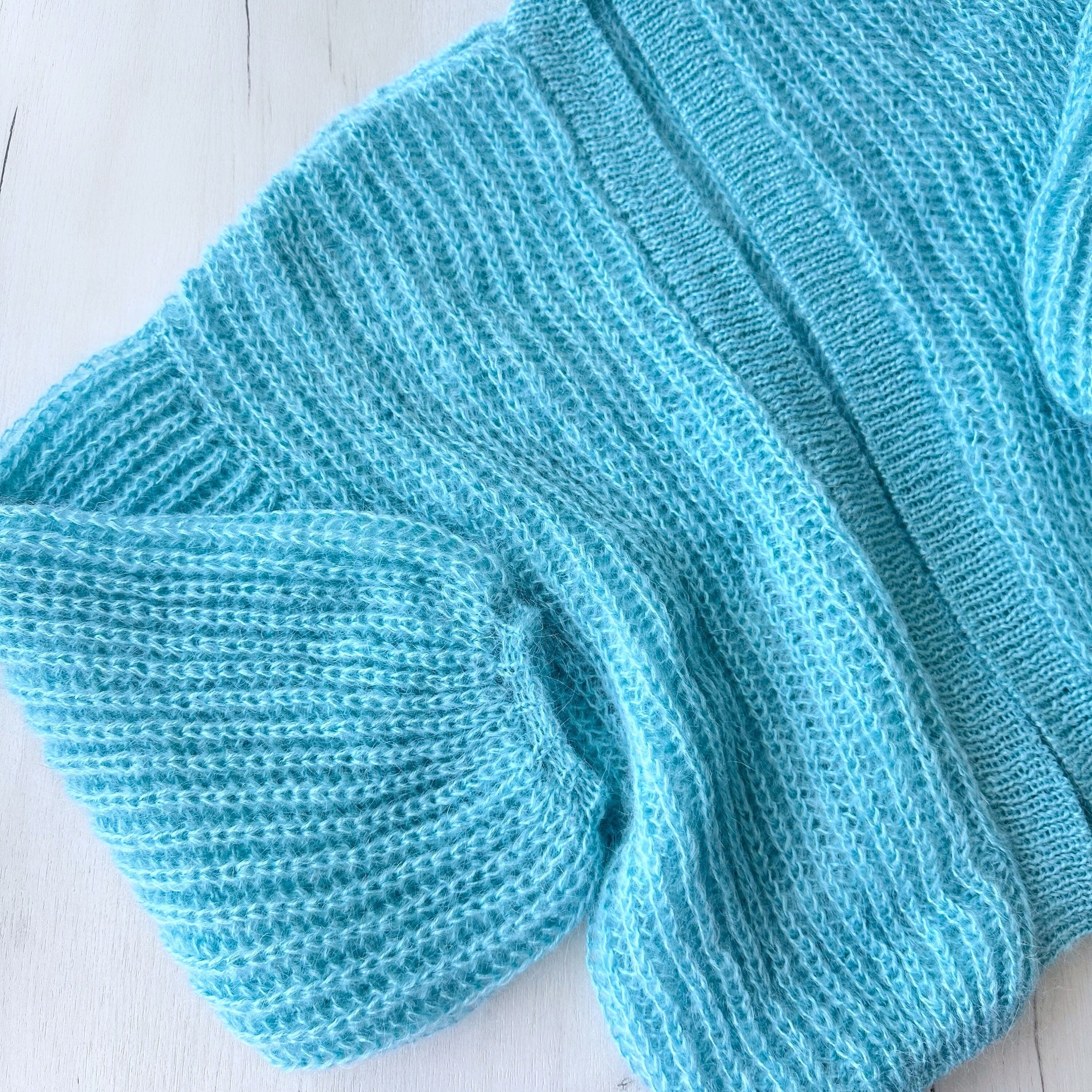 Mohair cardigan Blue Turquoise women Wedding cardigan Mohair sweater White knitted coat Jacket Women Bridal shrug bolero wool short cardigan