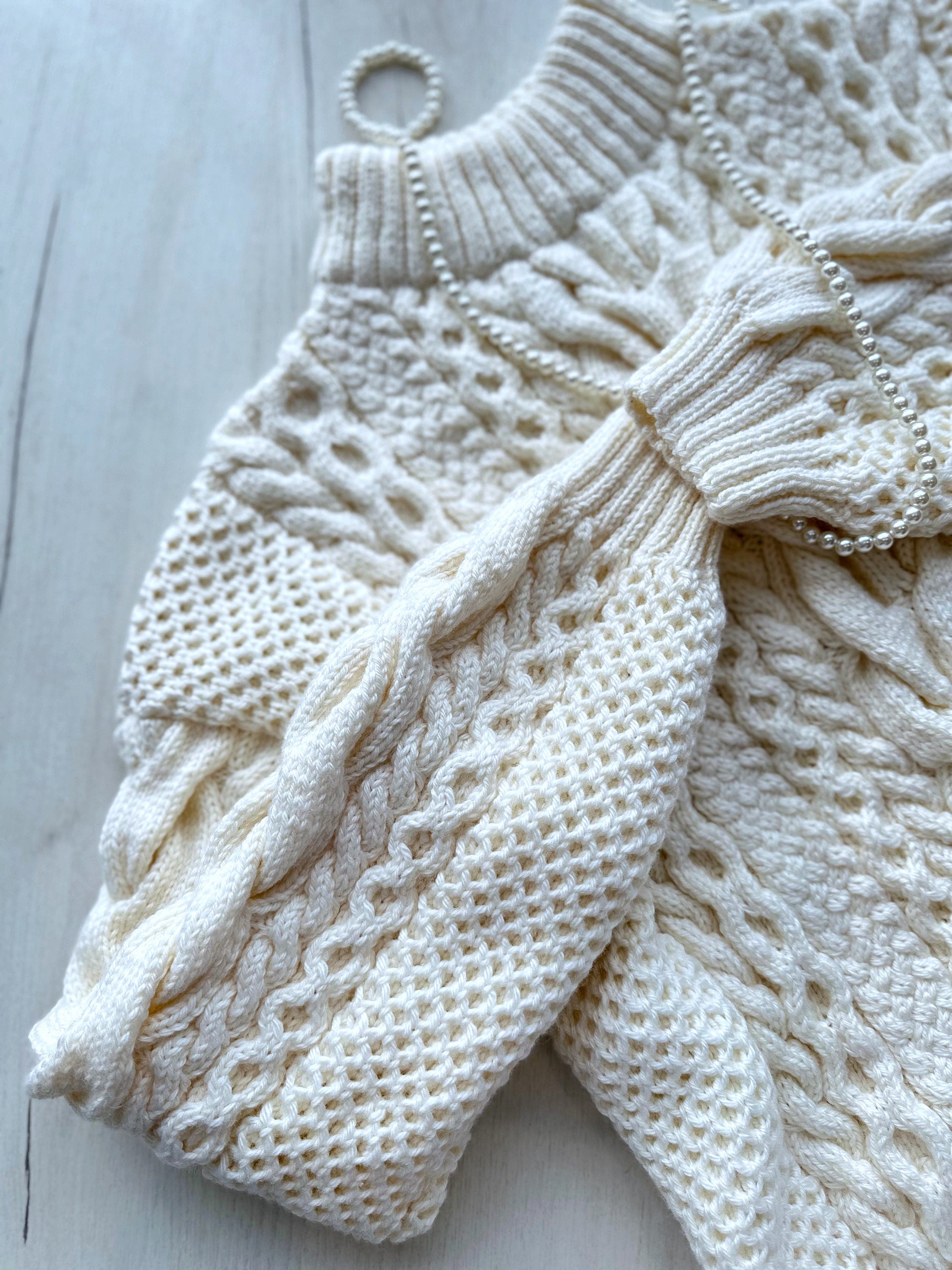 Aran long oversize sweater Big hand knit merino wool mixture sweater Milky white knitted cable knit pullover for women Oversized chunky knit