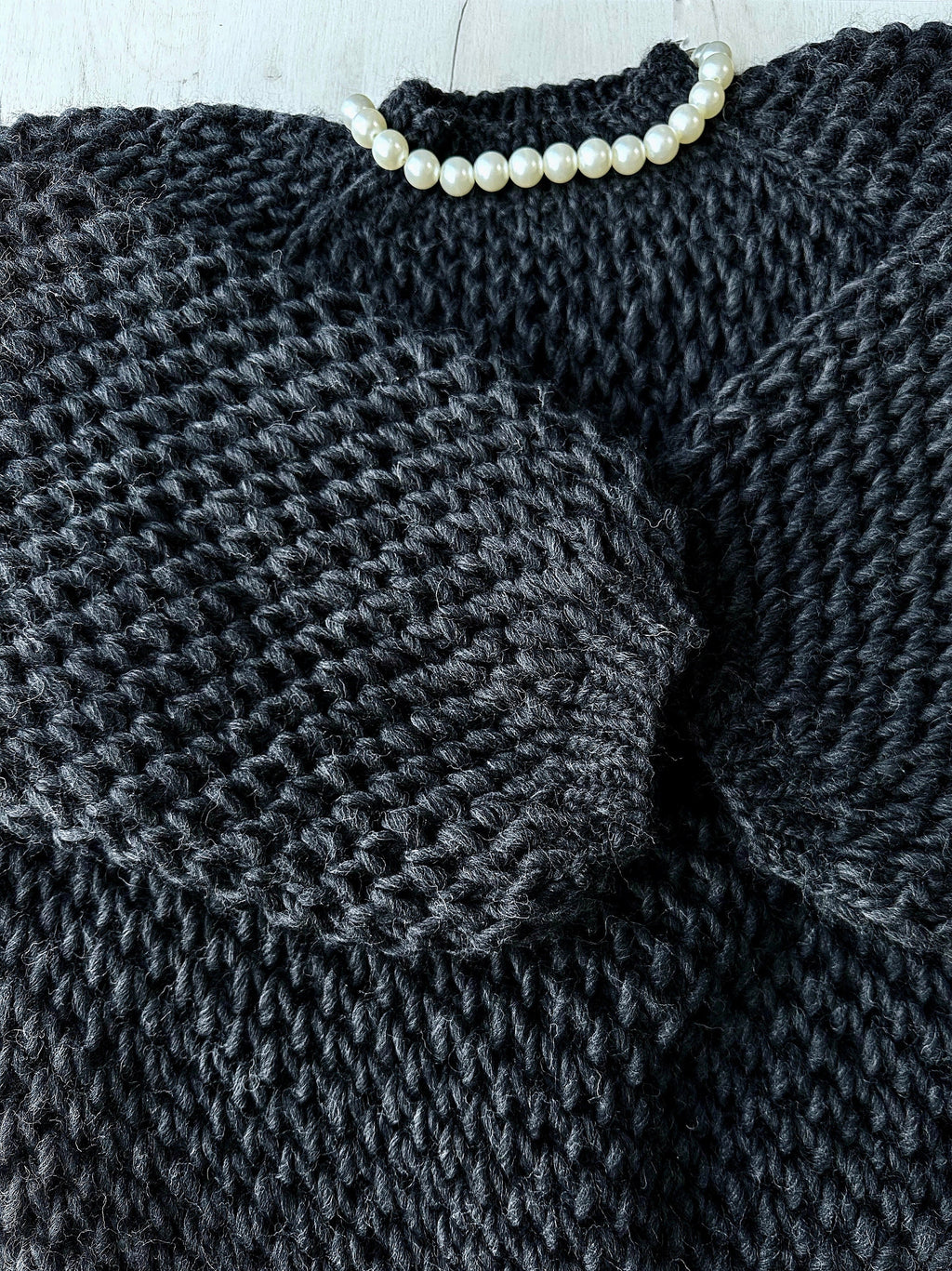 Chunky handknit Merino wool soft milk / black sweater Loose Fit Sweater Cable knit big pullover for woman Knit Pastel sweater Alpaca sweater