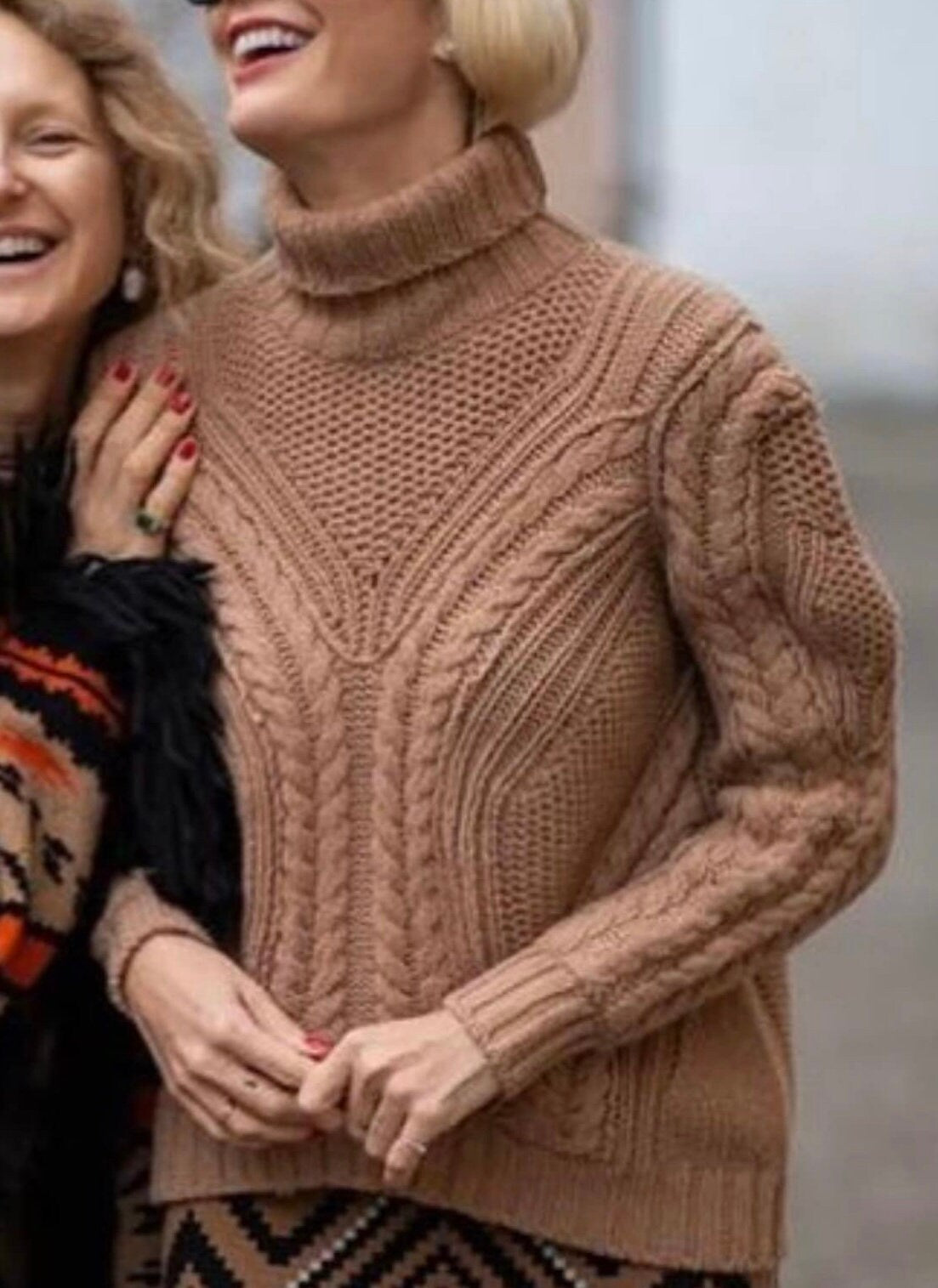 Hand Knitted Burgundy Soft Merino wool Sweater Women Wool Turtleneck Pullover Fisherman Aran Cable Knit Turtle NeckJumper Ireland sweater