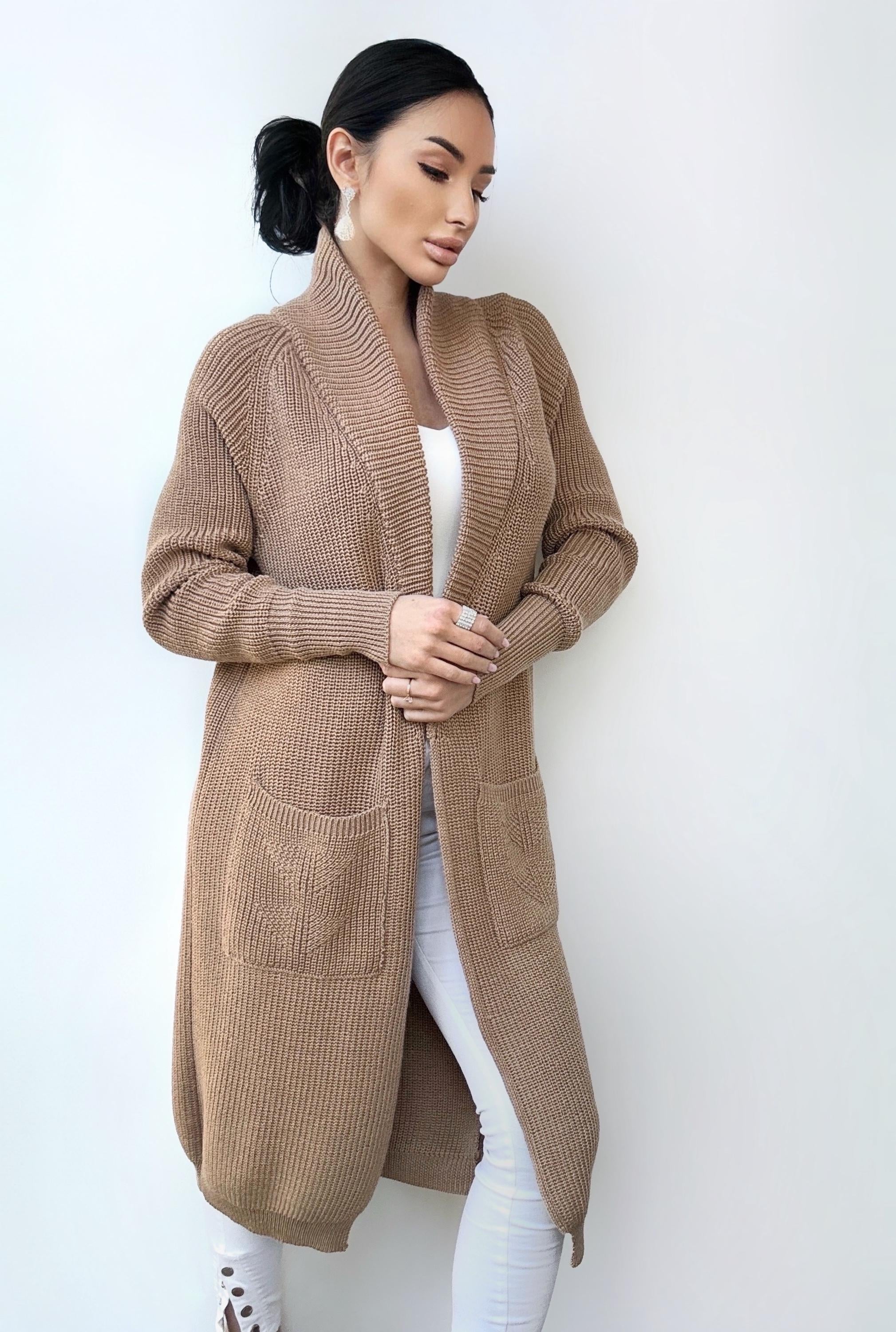 Merino wool chunky knit beige maxi Midi cardigan Long Brown Pastel oversized coat Cardigan sweater cable knit coat Cocoon knit coat