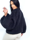 Knit short beige mohair cardigan Mohair Black bolero Cardigan Wool fluffy cape Bridal jackets hawl Knitted jacket Chunky knit cardigan