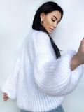 Wool free white Wedding cardigan Wool substitute sweater White knitted coat Jacket Women Bridal shrug bolero Fluffy short cardigan