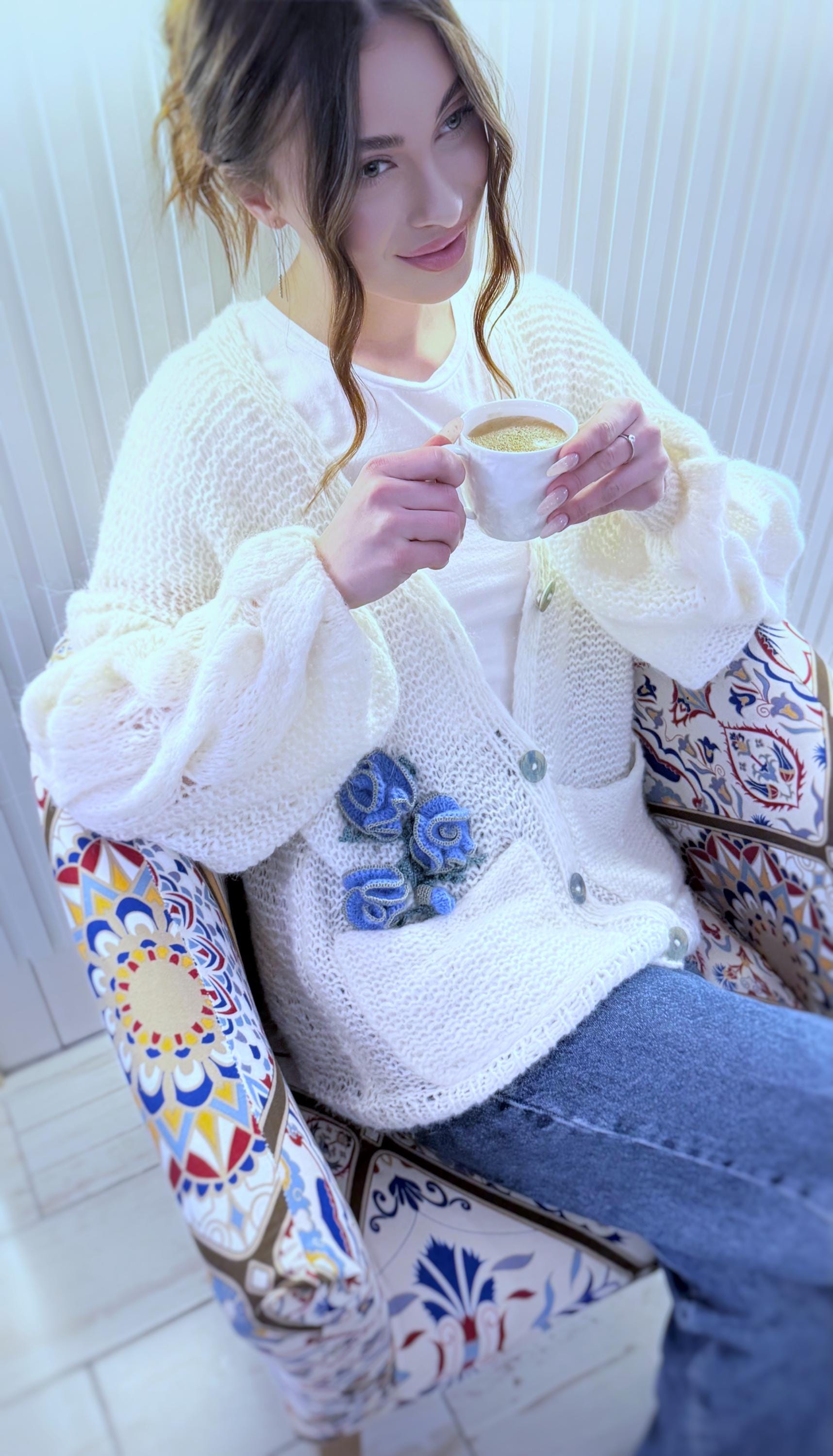 Hand knit Alpaca Merino wool soft Milk cardigan women Wedding cardigan Air sweater White knitted coat Jacket Women Bridal shrug bolero wool