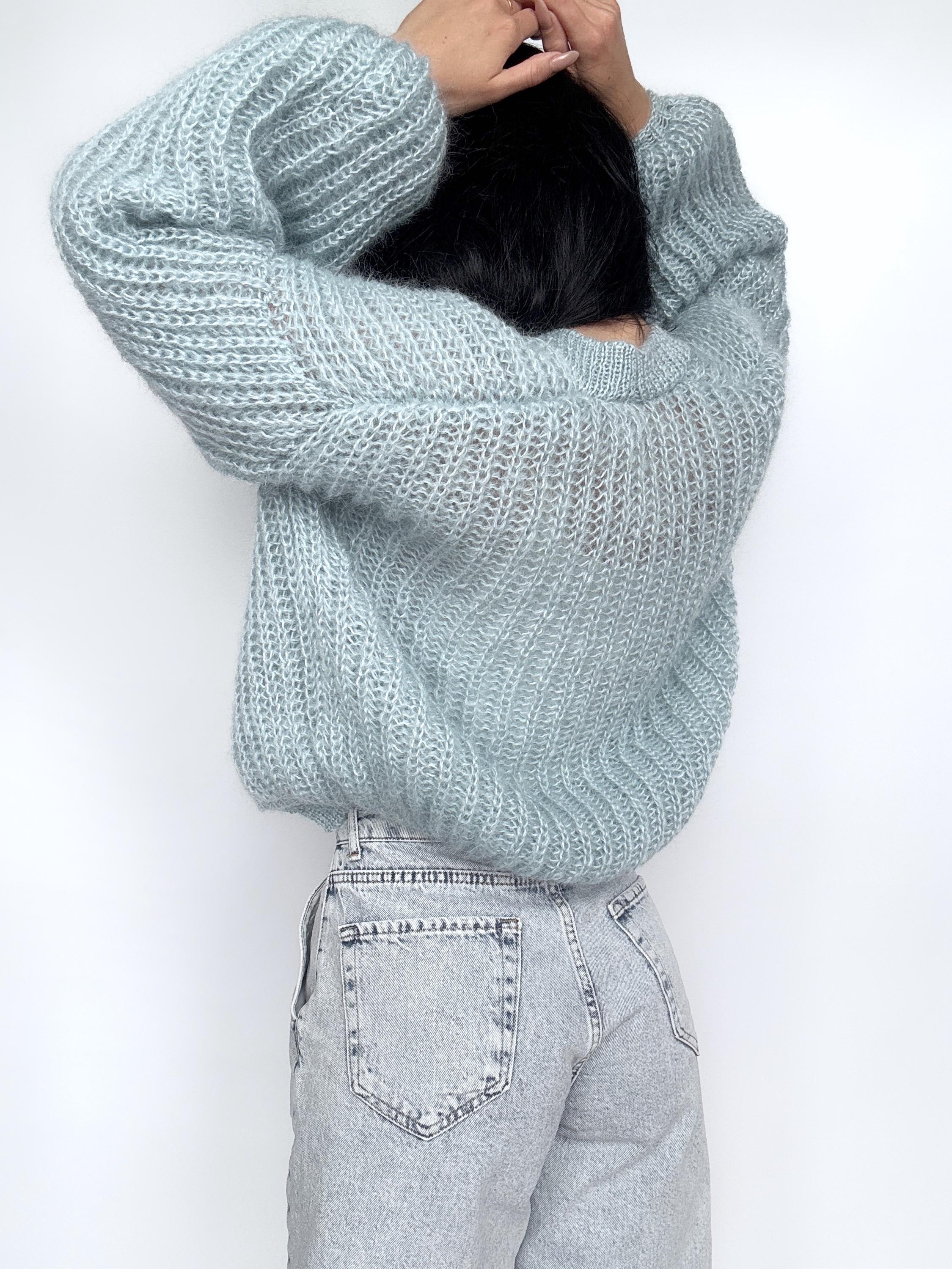 Mohair cardigan light blue women Wedding cardigan Mohair knit wool sweater coat Jacket Women Bridal shrug bolero wool Fluffy short cardigan