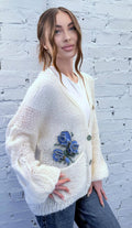 Hand knit Alpaca Merino wool soft Milk cardigan women Wedding cardigan Air sweater White knitted coat Jacket Women Bridal shrug bolero wool