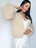 Fluffy merino mix wedding white cream cardigan women Mohair sweater Knitted coat Jacket Women Bridal shrug bolero wool Fluffy short cardigan