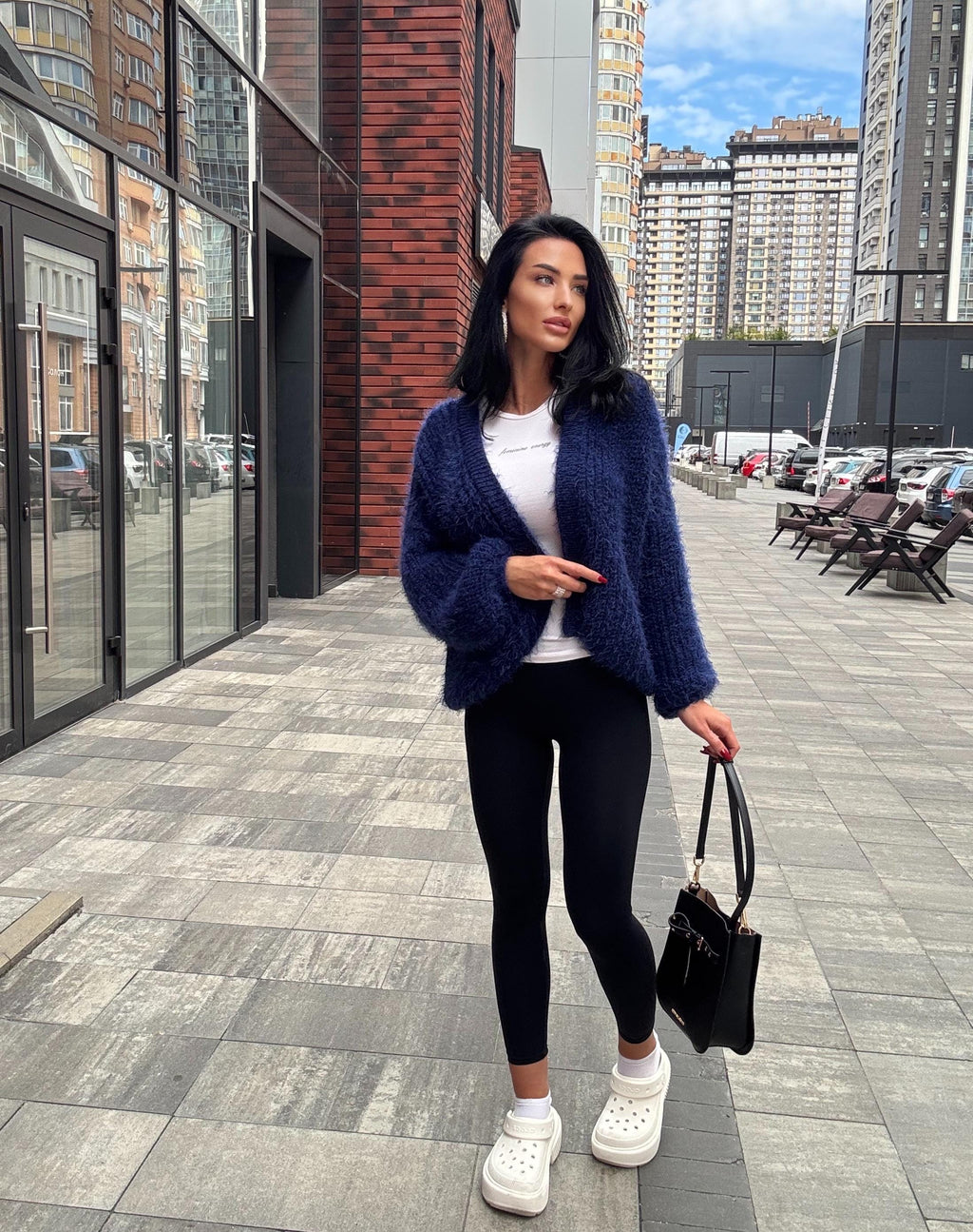 Wool free/ merino wool mix Royal blue cardigan women Wool substitute sweater knitted coat Jacket Bridal shrug bolero Fluffy short cardigan