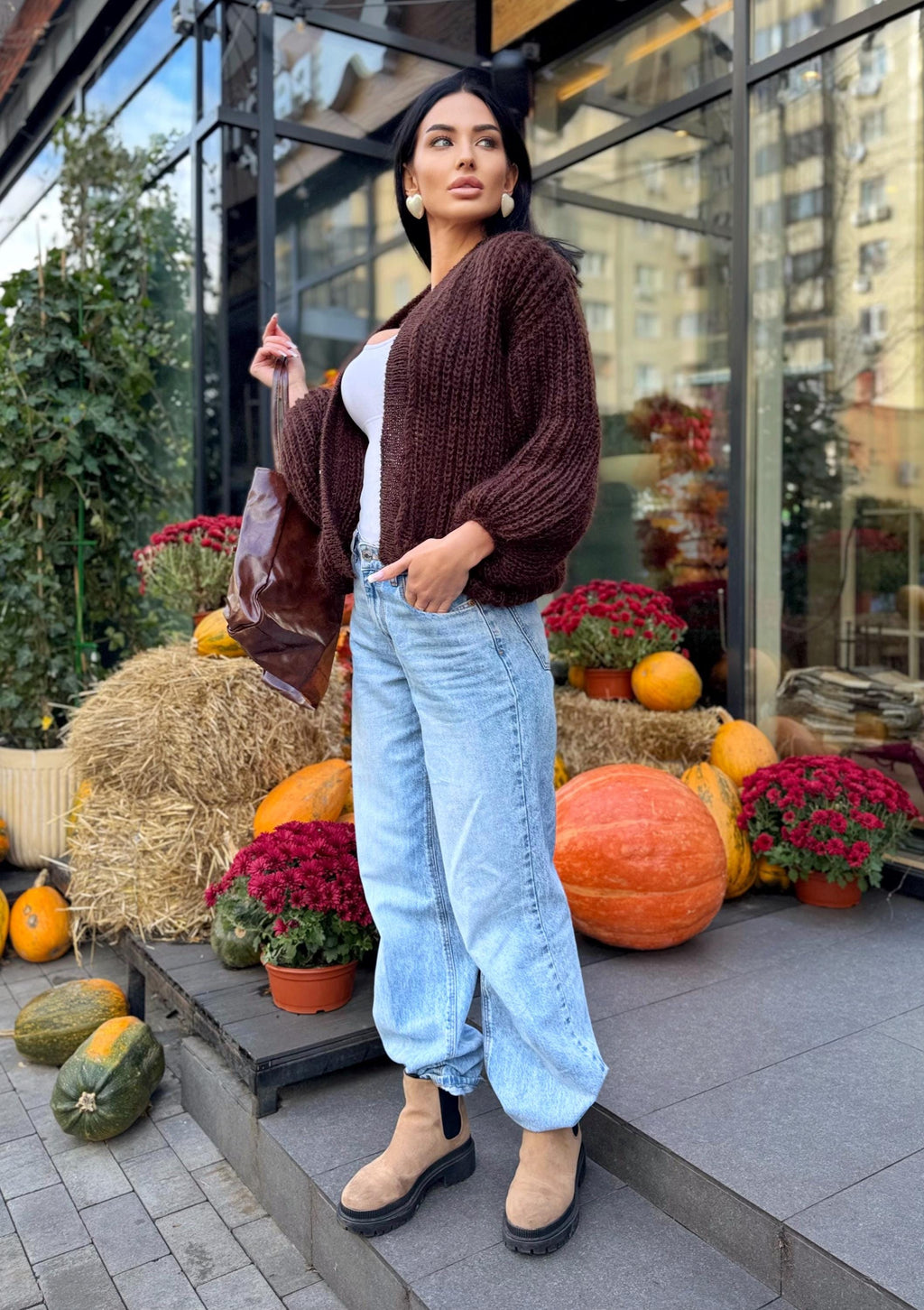 Mohair brown chocolate cardigan women Wedding Mohair sweater knitted coat Jacket Women Bridal shrug bolero wool Fluffy short cardigan