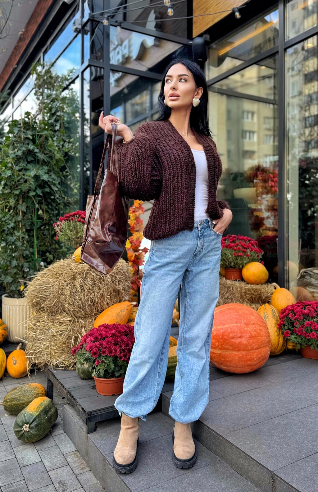 Mohair brown chocolate cardigan women Wedding Mohair sweater knitted coat Jacket Women Bridal shrug bolero wool Fluffy short cardigan