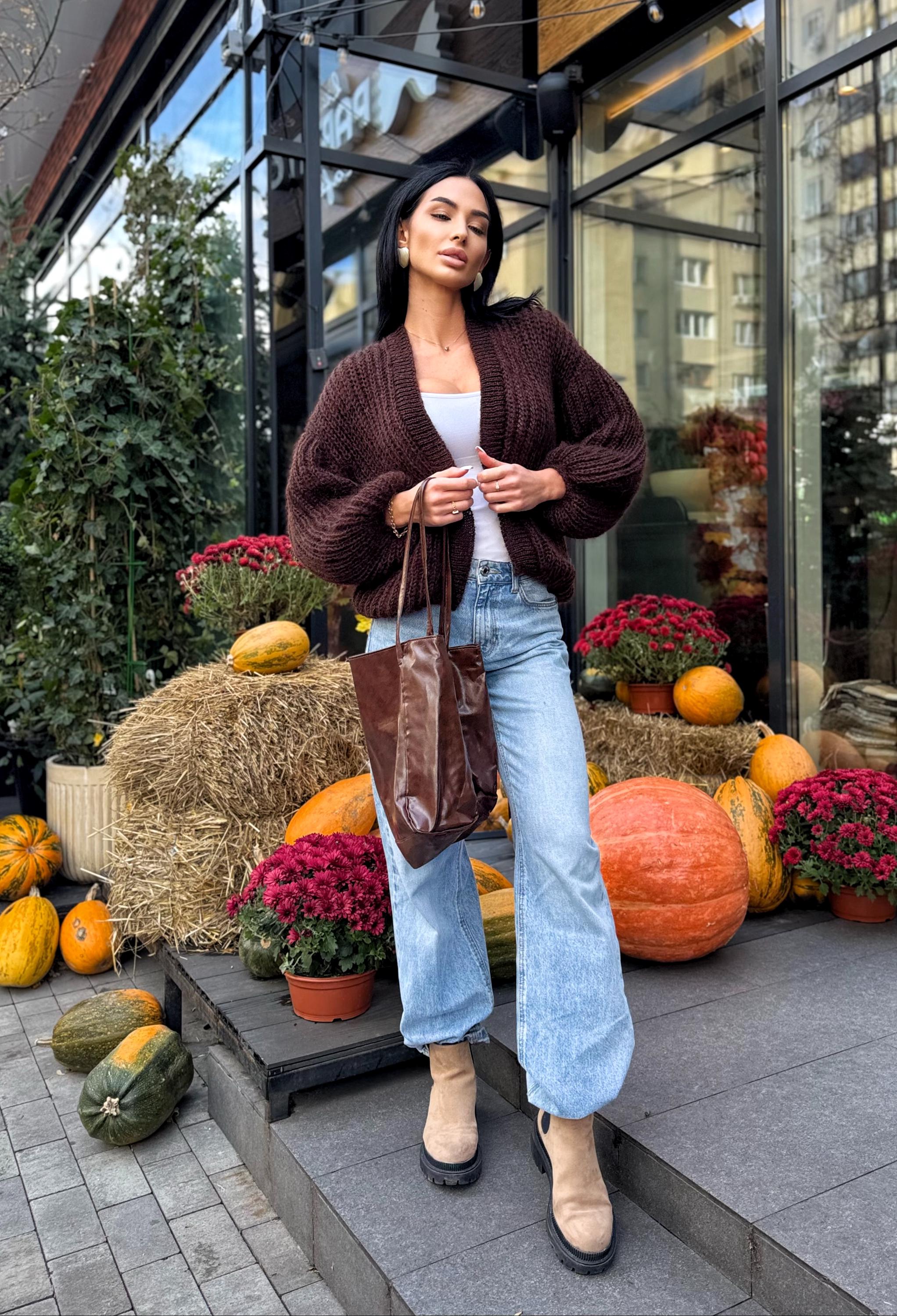 Mohair brown chocolate cardigan women Wedding Mohair sweater knitted coat Jacket Women Bridal shrug bolero wool Fluffy short cardigan