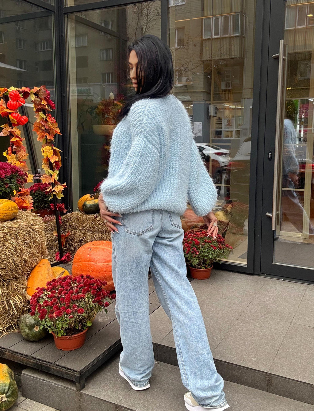 Merino wool pastel light blue crop fluffy cardigan women Wedding cardigan Mohair sweater Hand knitted coat Jacket Bridal shrug bolero