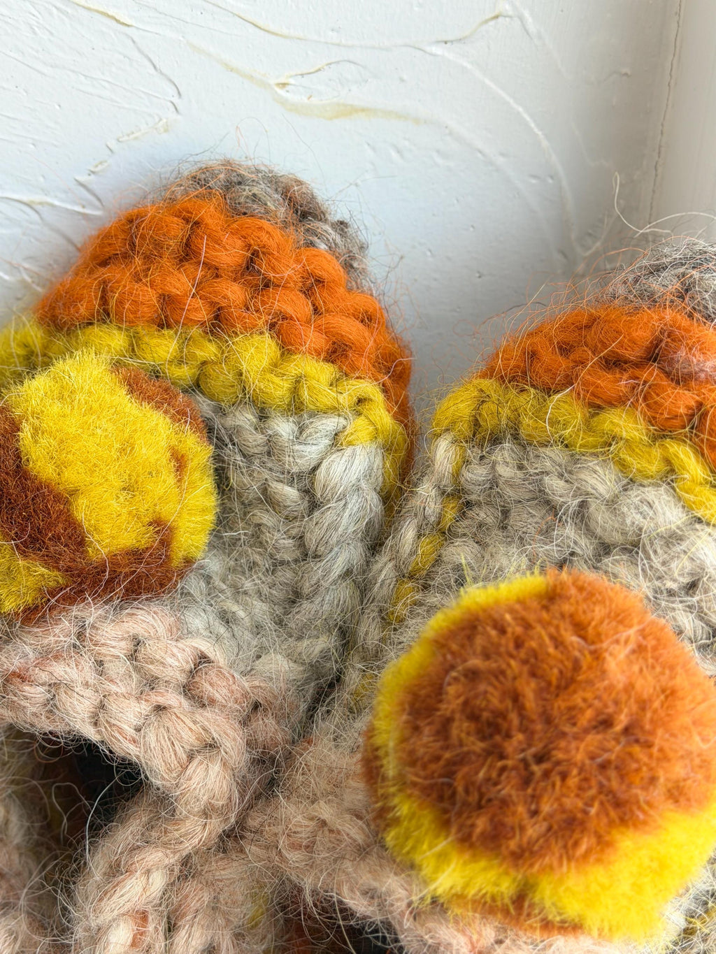 Knitted slippers made of chunky sheep wool Woolen Socks Hand knitted Carpathian socks Sheep wool goat wool From Ukraine with love