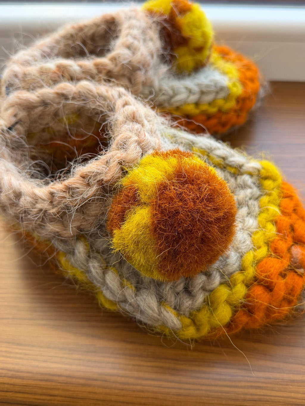 Knitted slippers made of chunky sheep wool Woolen Socks Hand knitted Carpathian socks Sheep wool goat wool From Ukraine with love