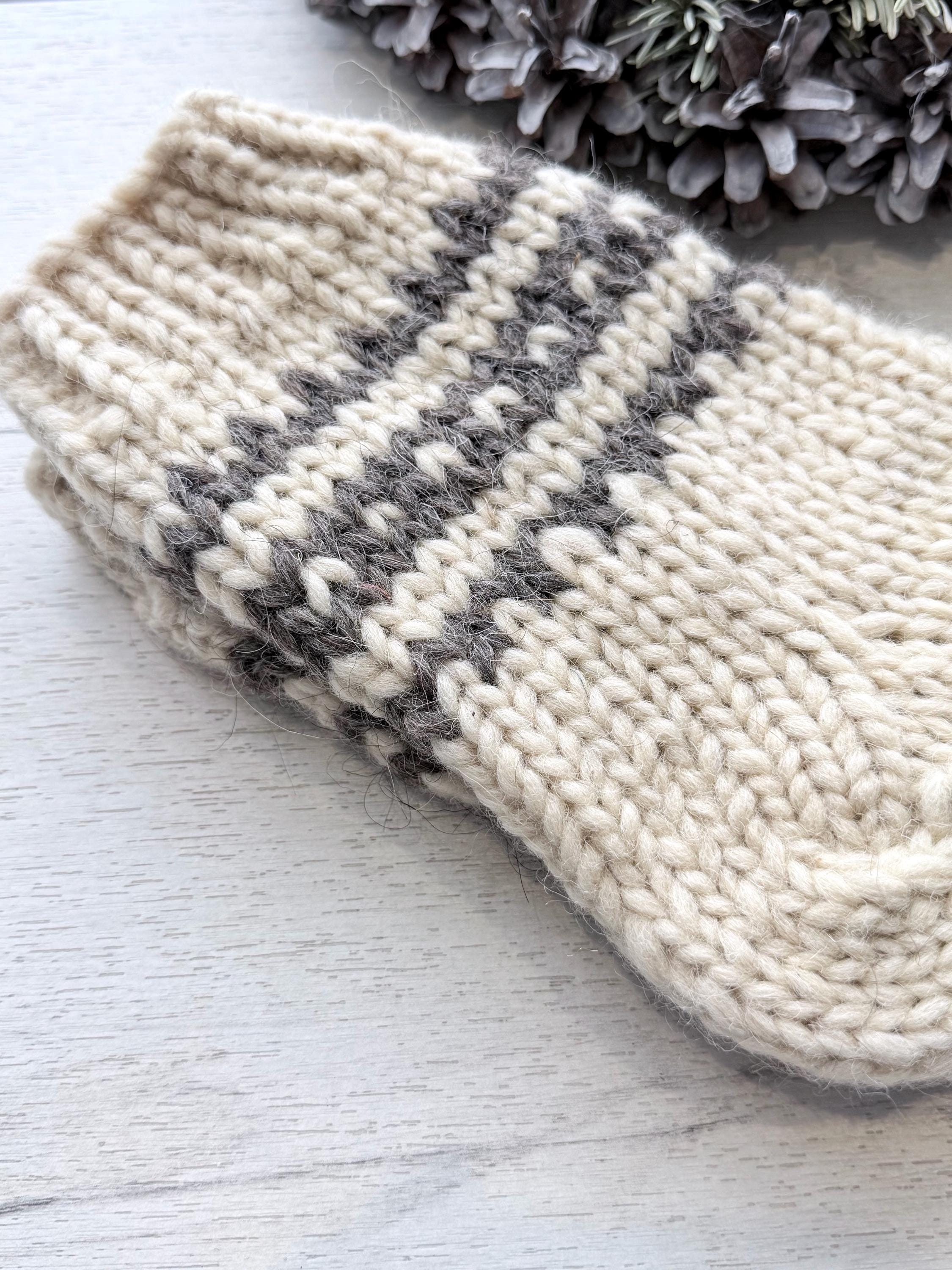 Hand knit socks made of chunky sheep wool Woolen Socks Hand knitted Carpathian socks Sheep wool goat wool From Ukraine with love