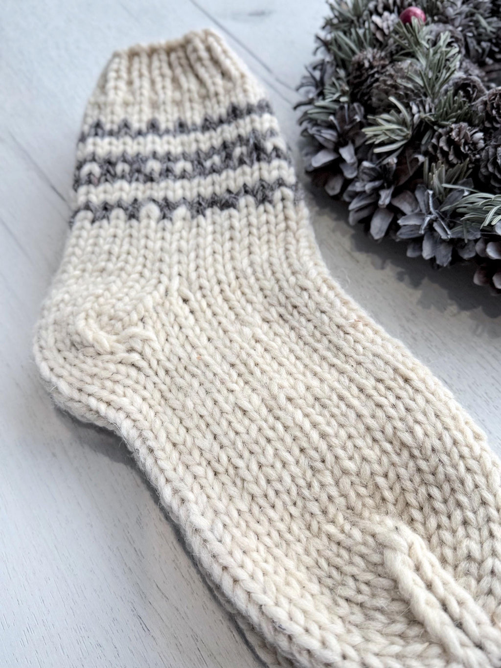 Hand knit socks made of chunky sheep wool Woolen Socks Hand knitted Carpathian socks Sheep wool goat wool From Ukraine with love