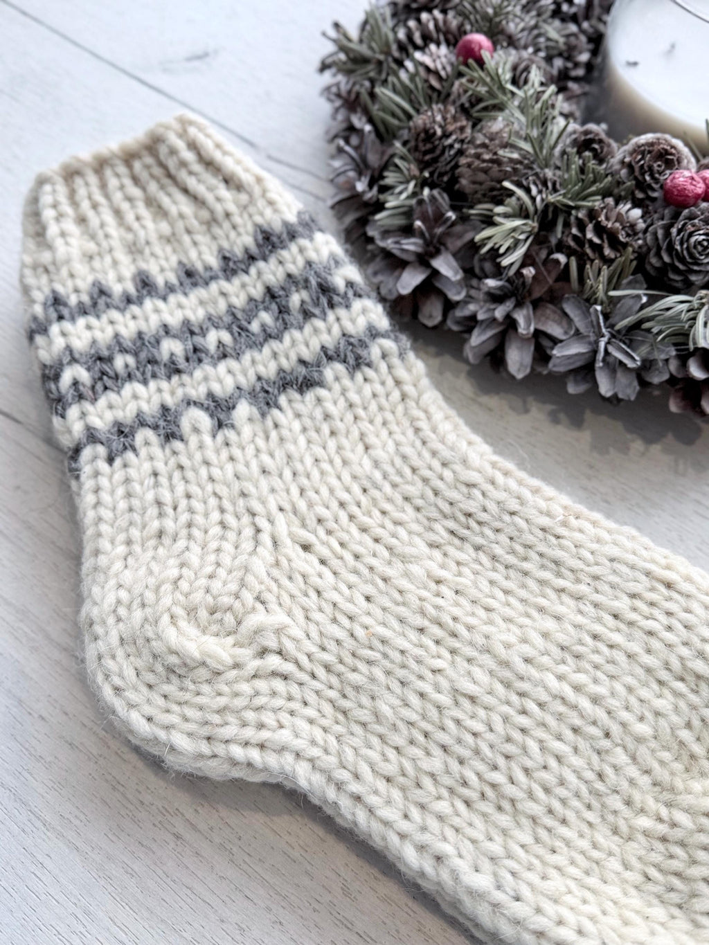 Hand knit socks made of chunky sheep wool Woolen Socks Hand knitted Carpathian socks Sheep wool goat wool From Ukraine with love