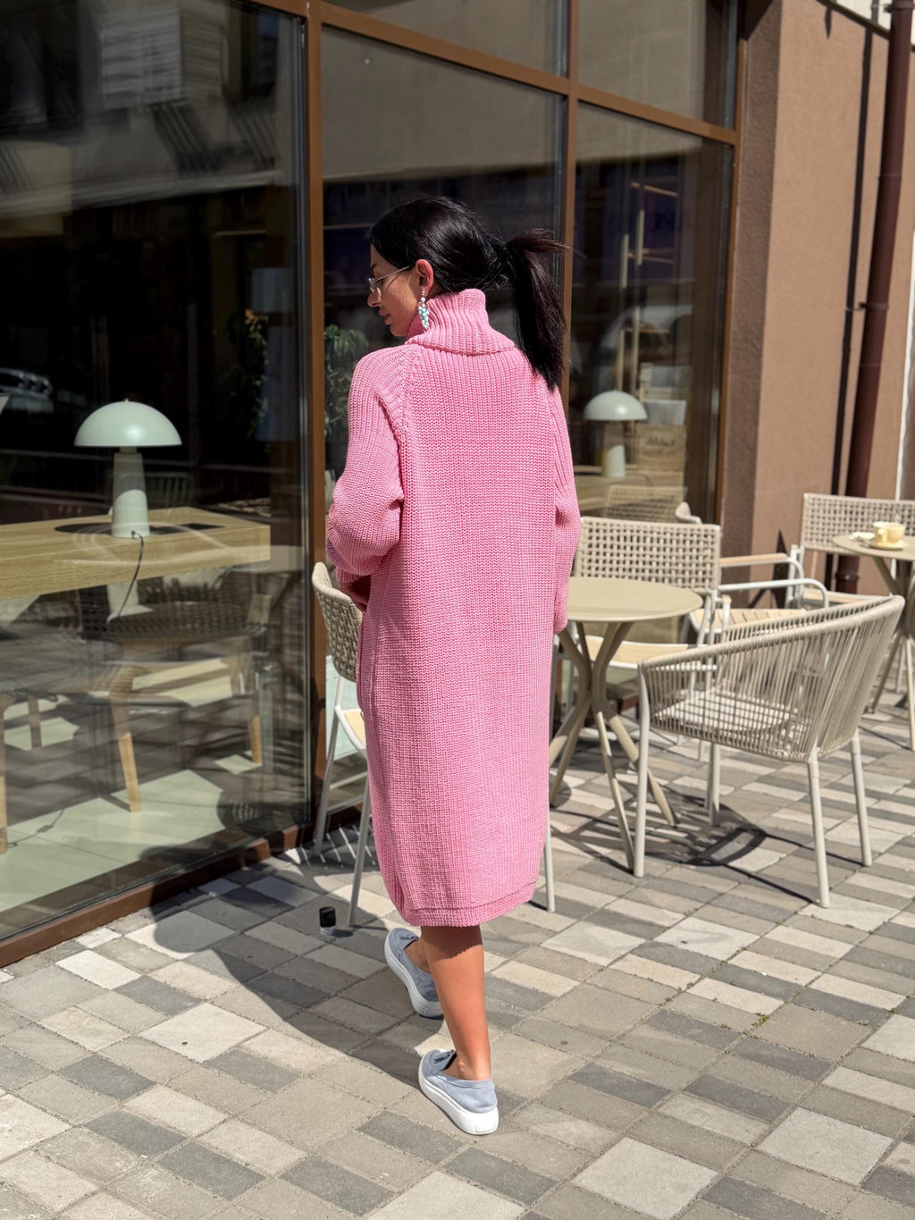 Soft Pink Handmade Cardigan, Merino Wool Long Knit Coat, Belted Cozy Sweater, Chunky Knit Women Cardigan, Luxury Knitwear