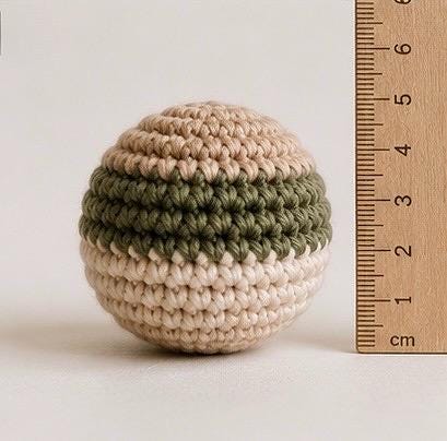 Handmade Crochet Hacky Sack, Aesthetic Footbag, Crochet Stress Relief Ball, Retro Gift for Him Her, Neutral Desk Toy, Handmade Foot Bag