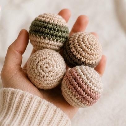 Handmade Crochet Hacky Sack, Aesthetic Footbag, Crochet Stress Relief Ball, Retro Gift for Him Her, Neutral Desk Toy, Handmade Foot Bag