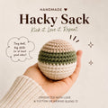 Handmade Crochet Hacky Sack, Aesthetic Footbag, Crochet Stress Relief Ball, Retro Gift for Him Her, Neutral Desk Toy, Handmade Foot Bag
