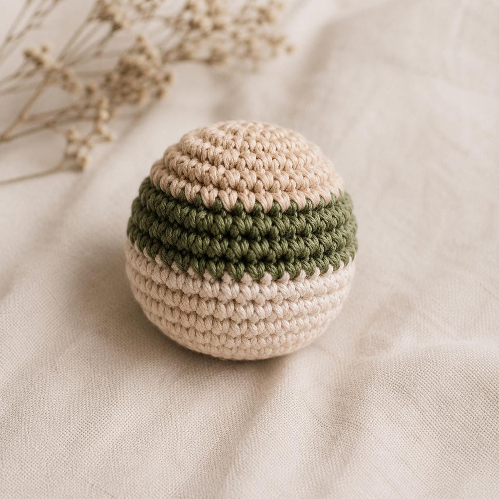Handmade Crochet Hacky Sack, Aesthetic Footbag, Crochet Stress Relief Ball, Retro Gift for Him Her, Neutral Desk Toy, Handmade Foot Bag