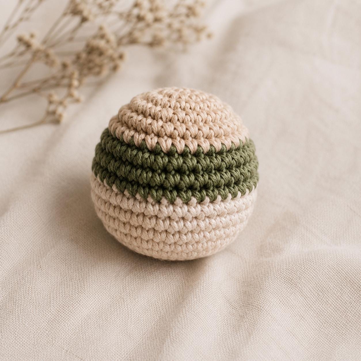 Handmade Crochet Hacky Sack, Aesthetic Footbag, Crochet Stress Relief Ball, Retro Gift for Him Her, Neutral Desk Toy, Handmade Foot Bag