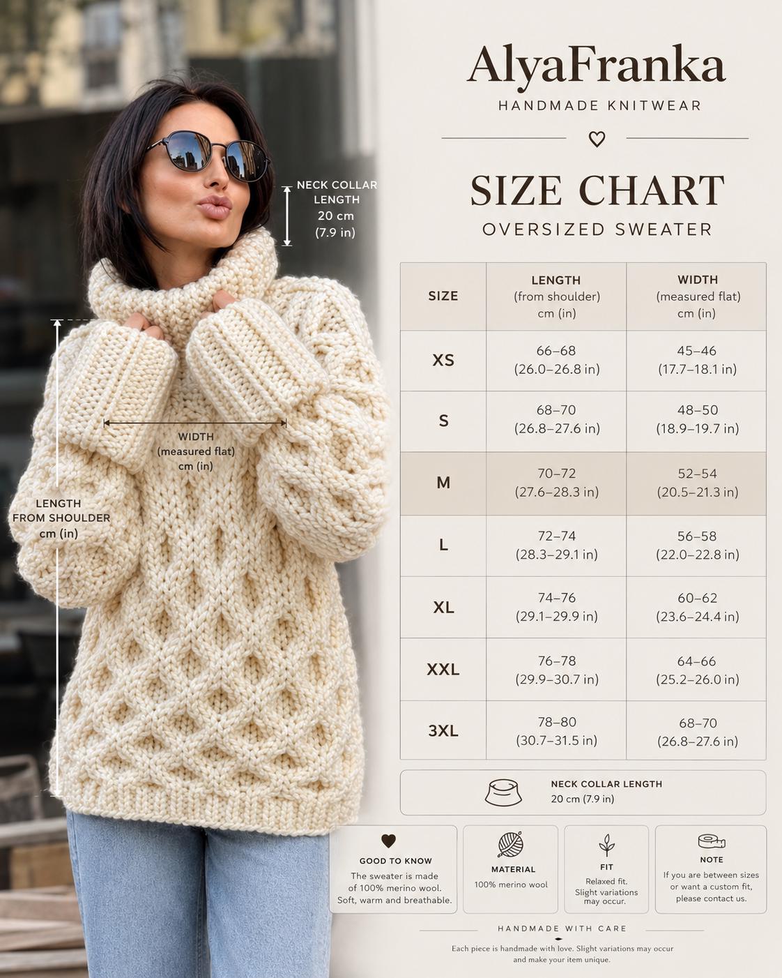 Large chunky hand knit alpaca sweater turtleneck Oversized wool pastel pullover Cozy winter warm cable knitted jumper Fall fashion clothing