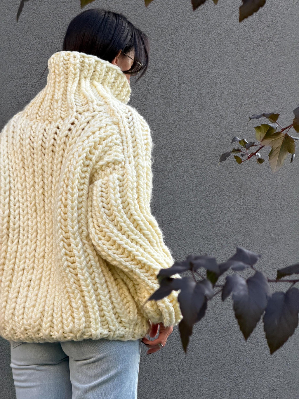 Extra Chunky hand knit alpaca oversized sweater turtleneck Oversized wool pastel pullover Cozy winter cable knitted jumper Fall pullover